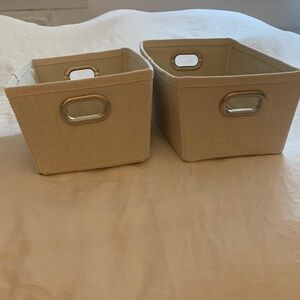 Beige Storage Bins